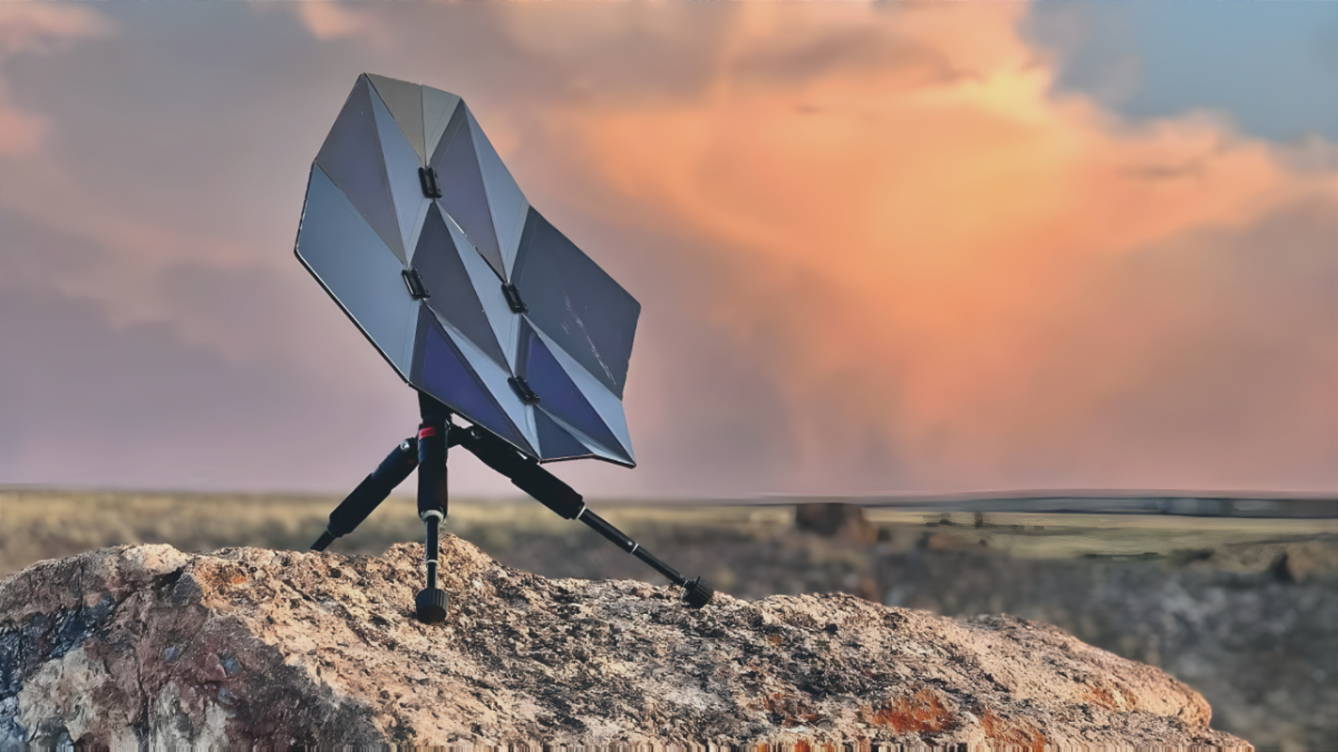 Un panel solar hecho con arte origami